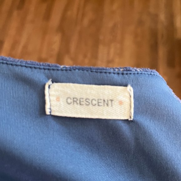 Blue Lace Casual Dress, Crescent Brand, Size M - Picture 3 of 3